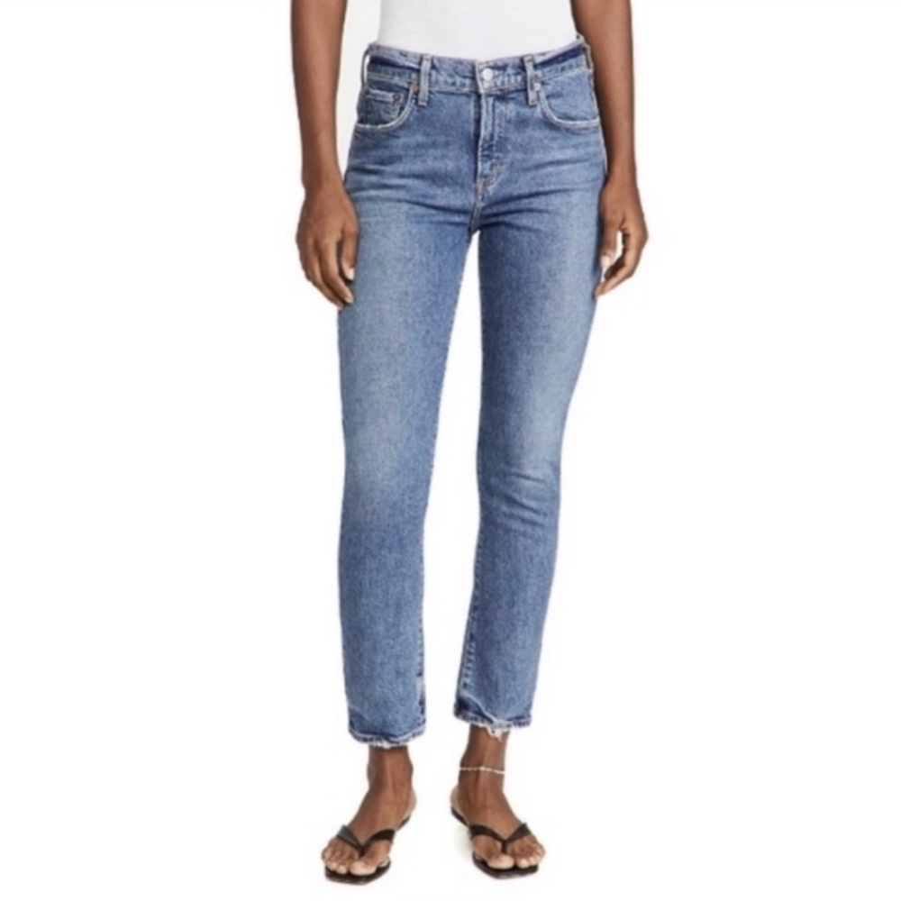 Agolde Mid Rise Straight Jeans